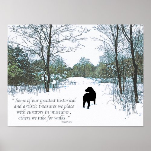 Treasures _ Black Labrador  _ Black Dog Quote Poster