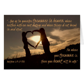 Treasures in Heaven Matthew 6:19-21 Bible Verse Cards