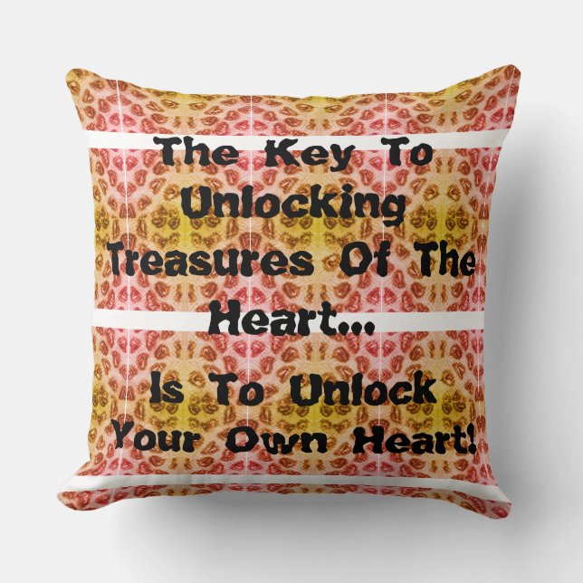 Treasures Of The Heart Throw Pillow (Front)