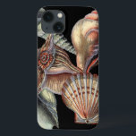 Treasures of the Sea iPhone 13 Case<br><div class="desc">This art print displays the finest things in nature within the ocean. Find all the different types of sea life in this image including a Conch Seashell,  Sand Dollars,  and Reefs buried deep in the sea. This art collection is a must have in your next Zazzle products.</div>