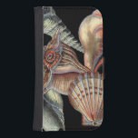 Treasures of the Sea Galaxy S4 Wallet Case<br><div class="desc">This art print displays the finest things in nature within the ocean. Find all the different types of sea life in this image including a Conch Seashell,  Sand Dollars,  and Reefs buried deep in the sea. This art collection is a must have in your next Zazzle products.</div>
