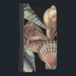 Treasures of the Sea Galaxy S4 Wallet Case<br><div class="desc">This art print displays the finest things in nature within the ocean. Find all the different types of sea life in this image including a Conch Seashell,  Sand Dollars,  and Reefs buried deep in the sea. This art collection is a must have in your next Zazzle products.</div>