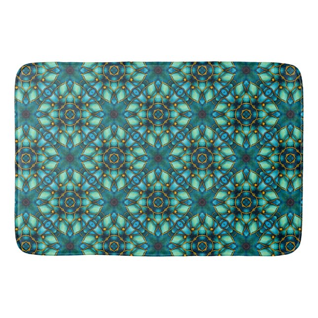 Treasures of Turquoise Bath Mat (Front)