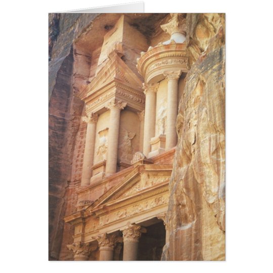Treasury Building in Petra Card