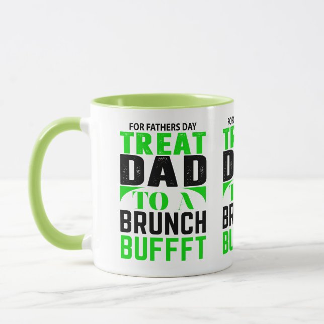 Treat Dad To A Brunch Buffet Father's Day Mug (Left)
