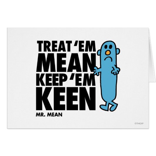 Treat 'Em Mean Cards (Front Horizontal)
