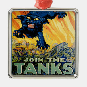 Treat 'em Rough - Join the Tanks Metal Ornament
