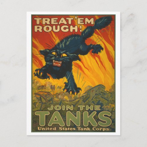 Treat em Rough _ Join the Tanks Postcard