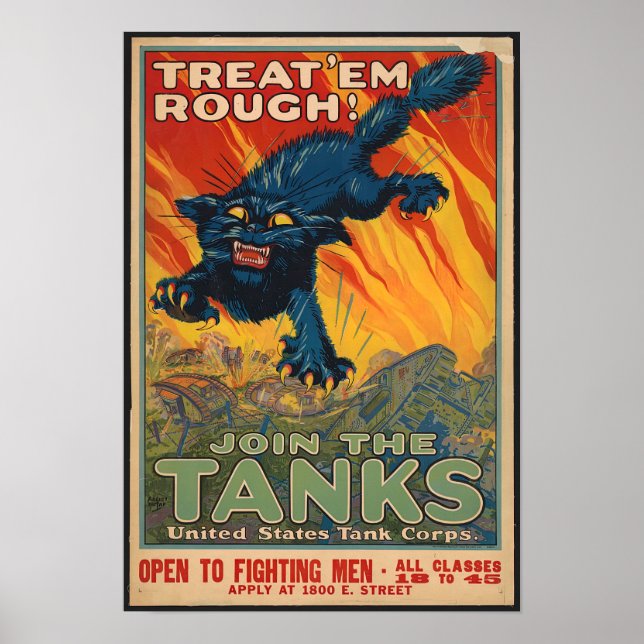 Treat 'em rough - Join the tanks Poster (Front)