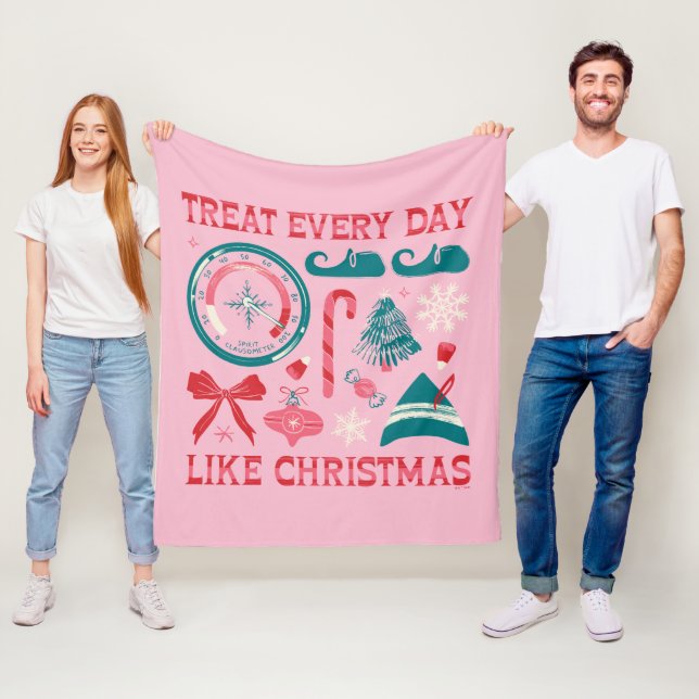 Treat Every Day Like Christmas Fleece Blanket (In Situ)