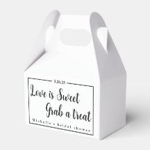 Treat favor box Love Is Sweet Grab a Treat simple