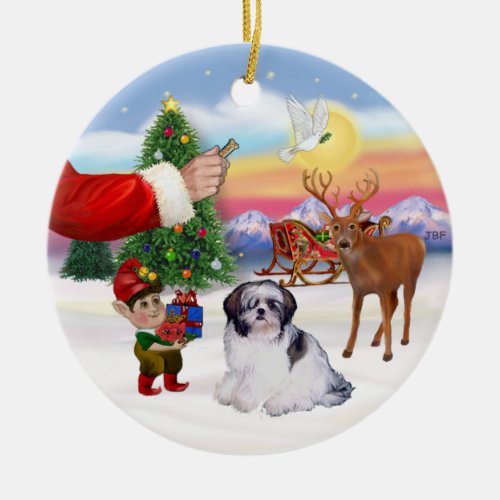 Treat for a Shih Tzu A Ceramic Ornament