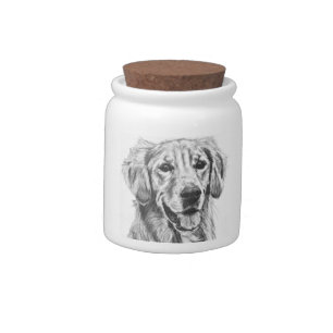 Treat Jar with Golden Retriever