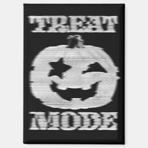 Treat Mode Glitchy Pumpkin Magnet