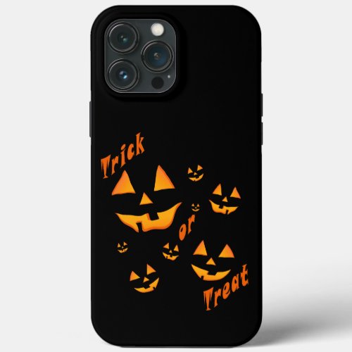 Treat or Trick and Jack_O_Lantern eyes and smiling iPhone 13 Pro Max Case
