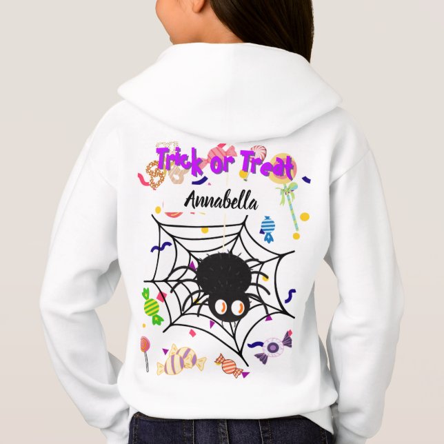 Treat or trick spider web hoodie (Back)