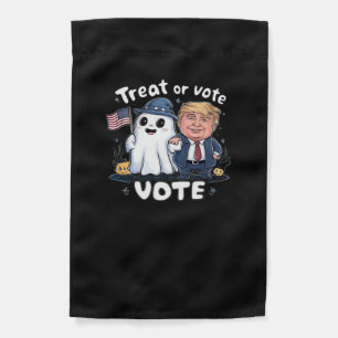 Treat Or Vote, Spooky Trumpkin, Halloween Graphic, Garden Flag