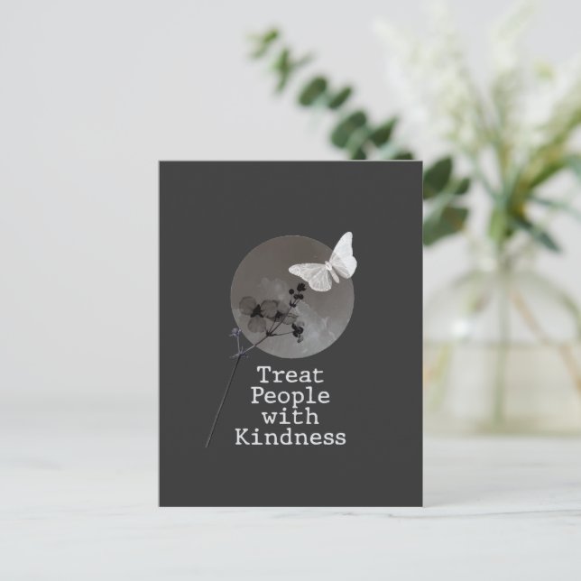 Treat people with kindness postcard (Standing Front)