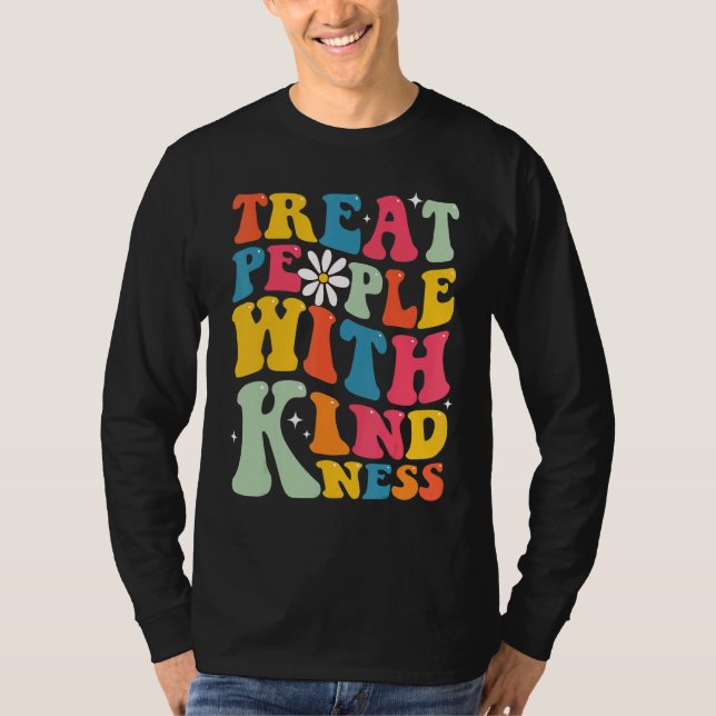 Treat People With Kindness Retro TPWK Inspirationa T-Shirt (Front)
