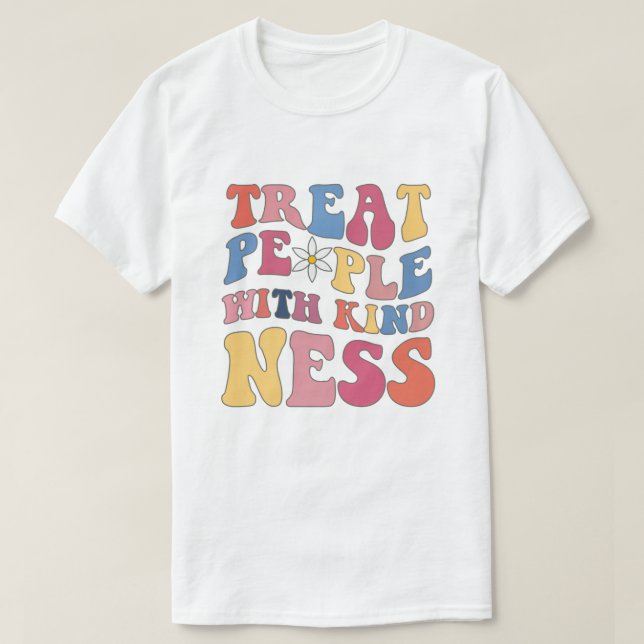 Treat People With Kindness Shirt, Trendy TPWK Prep T-Shirt (Design Front)