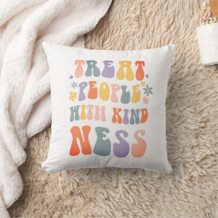 Treat people with kindness throw pillow