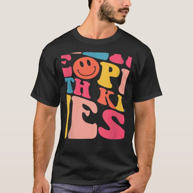 Treat People With Kindness TPWK Trendy Preppy On B T-Shirt (Front)