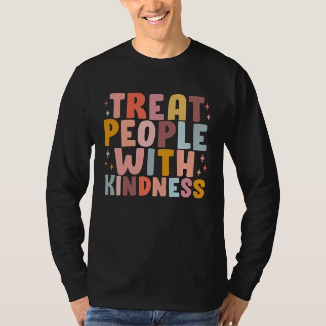 Treat People With Kindness Trendy Preppy T-Shirt (Front)