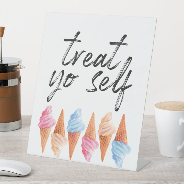 Treat Yo Self - Ice Cream Party Sign  (In SItu)