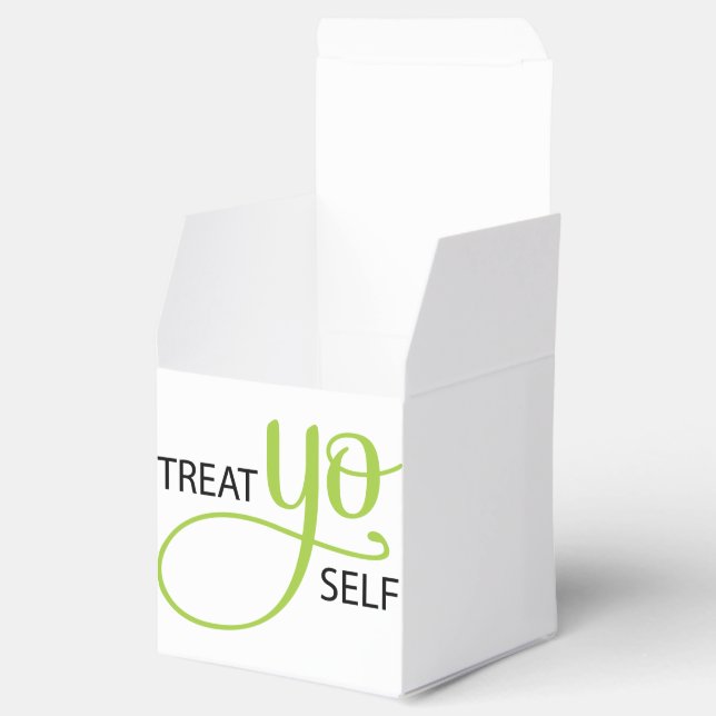 Treat Yo Self Lime Favor Boxes (Opened)