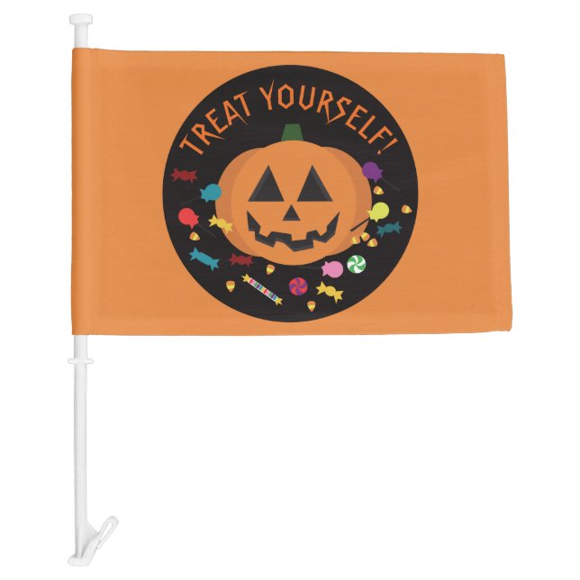 Treat Yourself! Car Flag (Front)