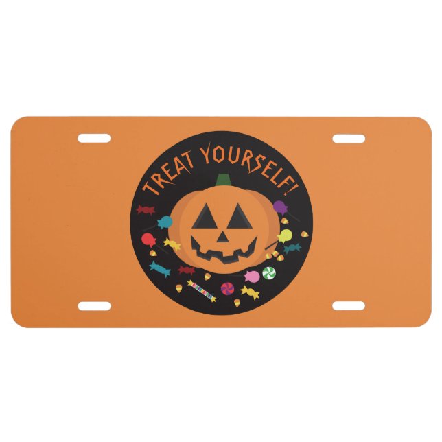 Treat Yourself! License Plate (Front)