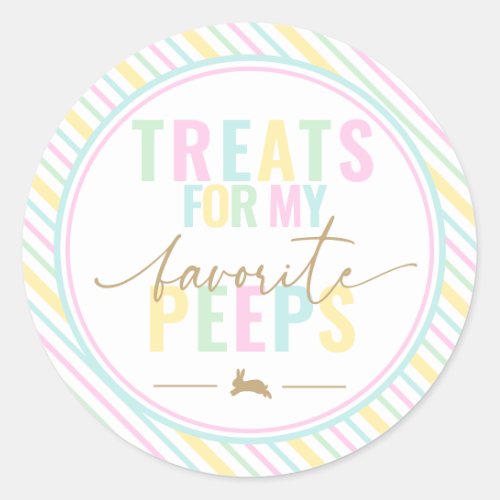 Treats For My Peeps Easter Bunny Pastel Sticker 