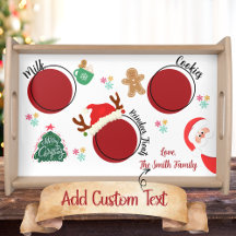 Treats for Santa Christmas Eve Serving Tray