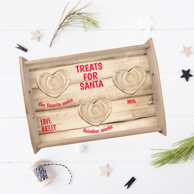 Treats For Santa Cookies and Milk Girls Serving Tray (Creator Uploaded)