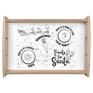 Treats for Santa Tray, Cookies for santa Serving Tray