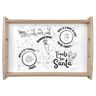 Treats for Santa Tray, Cookies for santa Serving Tray