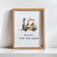 Treats for the Crew Construction Birthday Sign