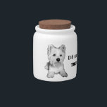 Treats Jar with a Westie<br><div class="desc">Did someone say Treats?</div>
