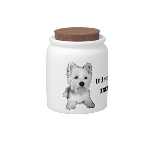 Treats Jar with a Westie