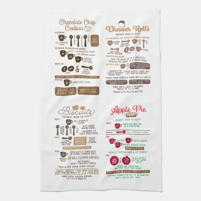 Treats recipe kitchen towel (Vertical)