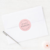 Treats Sweets Wedding Favor  Classic Round Sticker (Envelope)