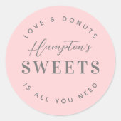 Treats Sweets Wedding Favor  Classic Round Sticker (Front)