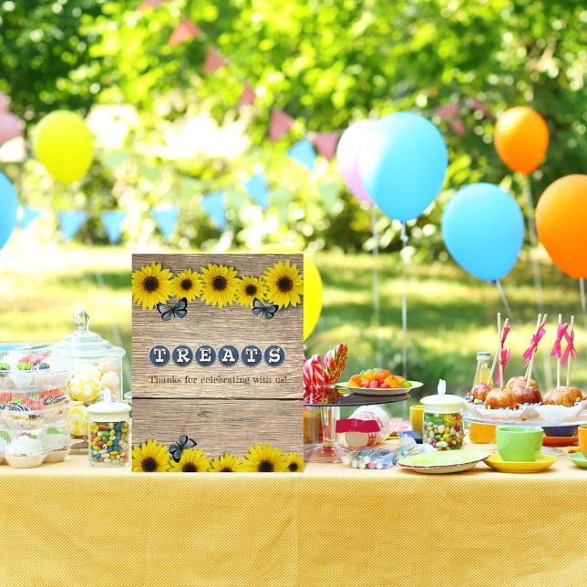 Treats Table Rustic Sunflower Baby Shower Poster (Creator Uploaded)