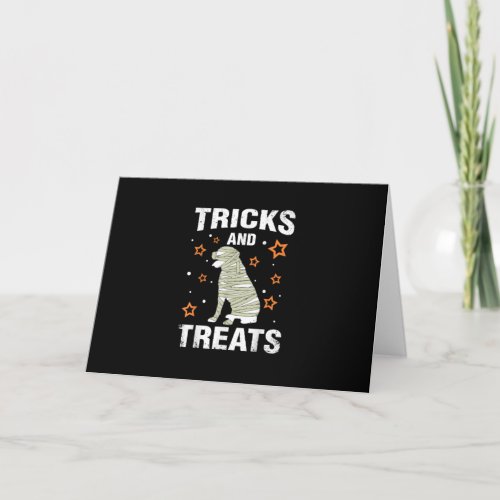 Treats _ Tricks Rottweiler Halloween Custom Mummy Holiday Card