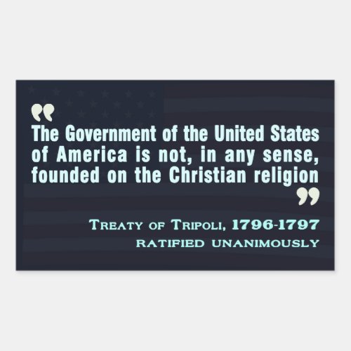 Treaty of Tripoli 1796_97 Sticker