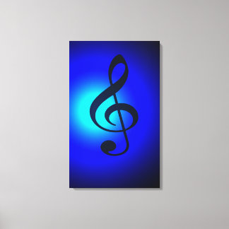 Treble Blue Canvas Print