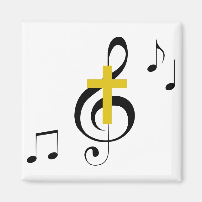 Treble Clef and Cross Magnet (Front)