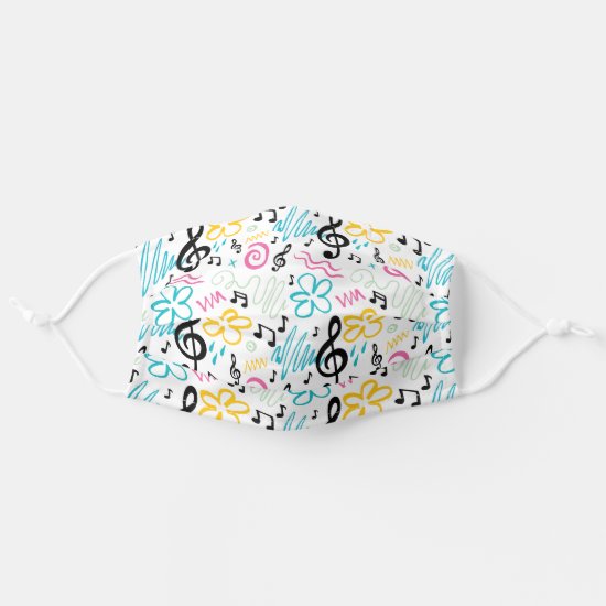 Treble Clef and Music Notes Cloth Face Mask