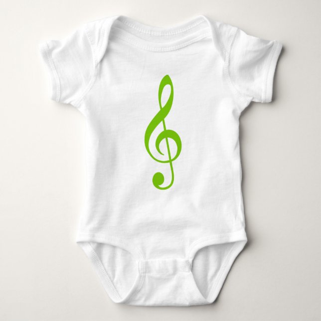 Treble Clef Baby Bodysuit (Front)