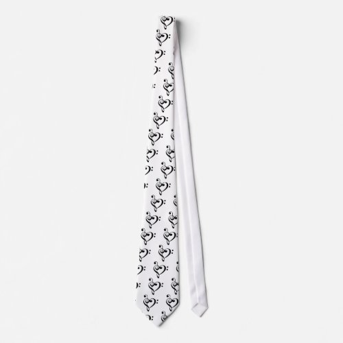 Treble Clef Base Clef Heart Tie